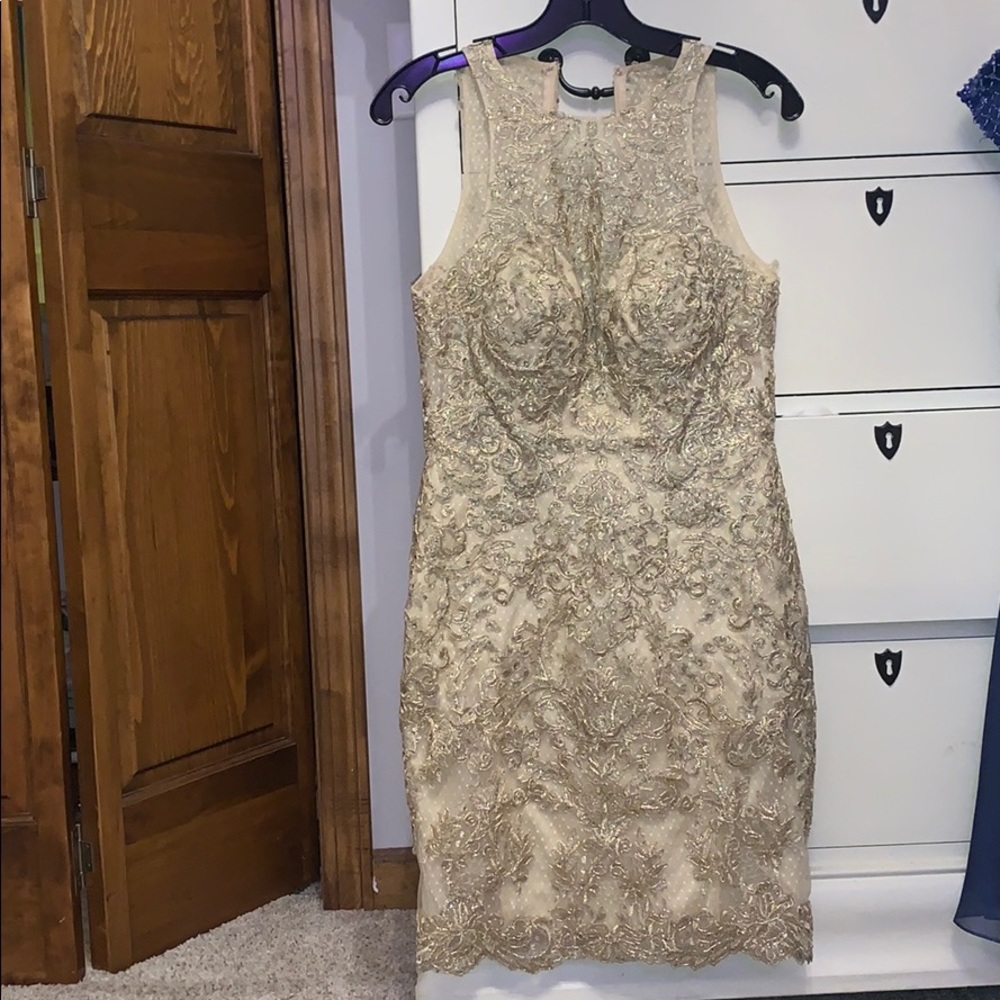 Gold homecoming dress